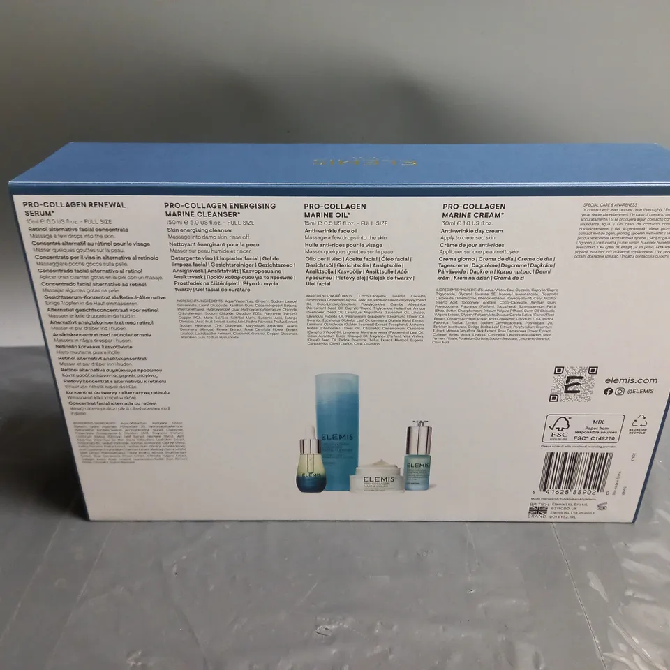 ELEMIS AGE DEFYING BESTSELLERS SET INLCUDING PRO-COLLAGEN MARINE CREAM (30ML), PRO-COLLAGEN MARINE OIL (15ML), PRO-COLLAGEN ENERGISING MARINE CLEANSER (150ML), ETC. 