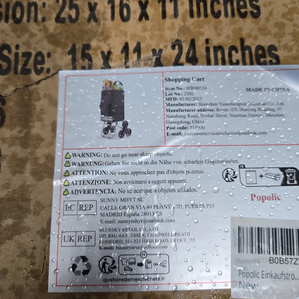 FOLDING SHOPPING CART – SIX-WHEELED TROLLEY (MADE IN CHINA)