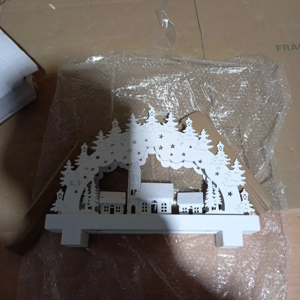 WOOD CANDLE BRIDGE SCENE