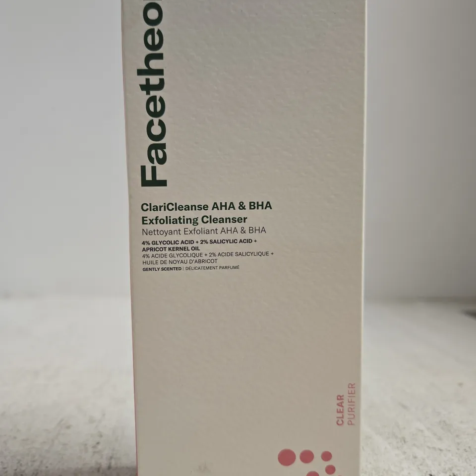 BOXED FACETHEORY CLARICLEANSE AHA & BHA EXFOLIATING CLEANSER 150ML