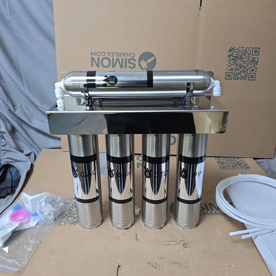 3X HOUSEHOLD KITCHEN WATER PURIFIER WITH FOUR FILTRATION CARTRIDGES (BOXED)