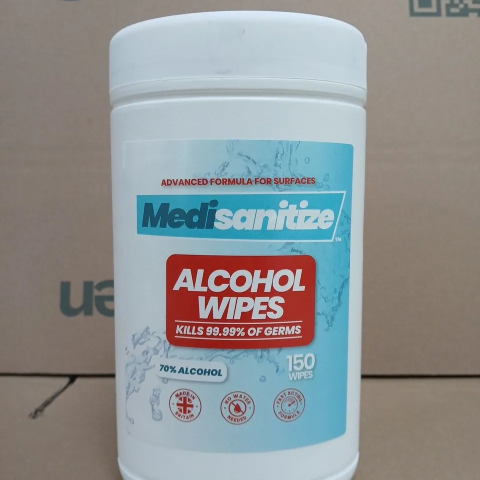 MEDISANITIZE ALCOHOL WIPES - 150 WIPES, 70% ALCOHOL - X6
