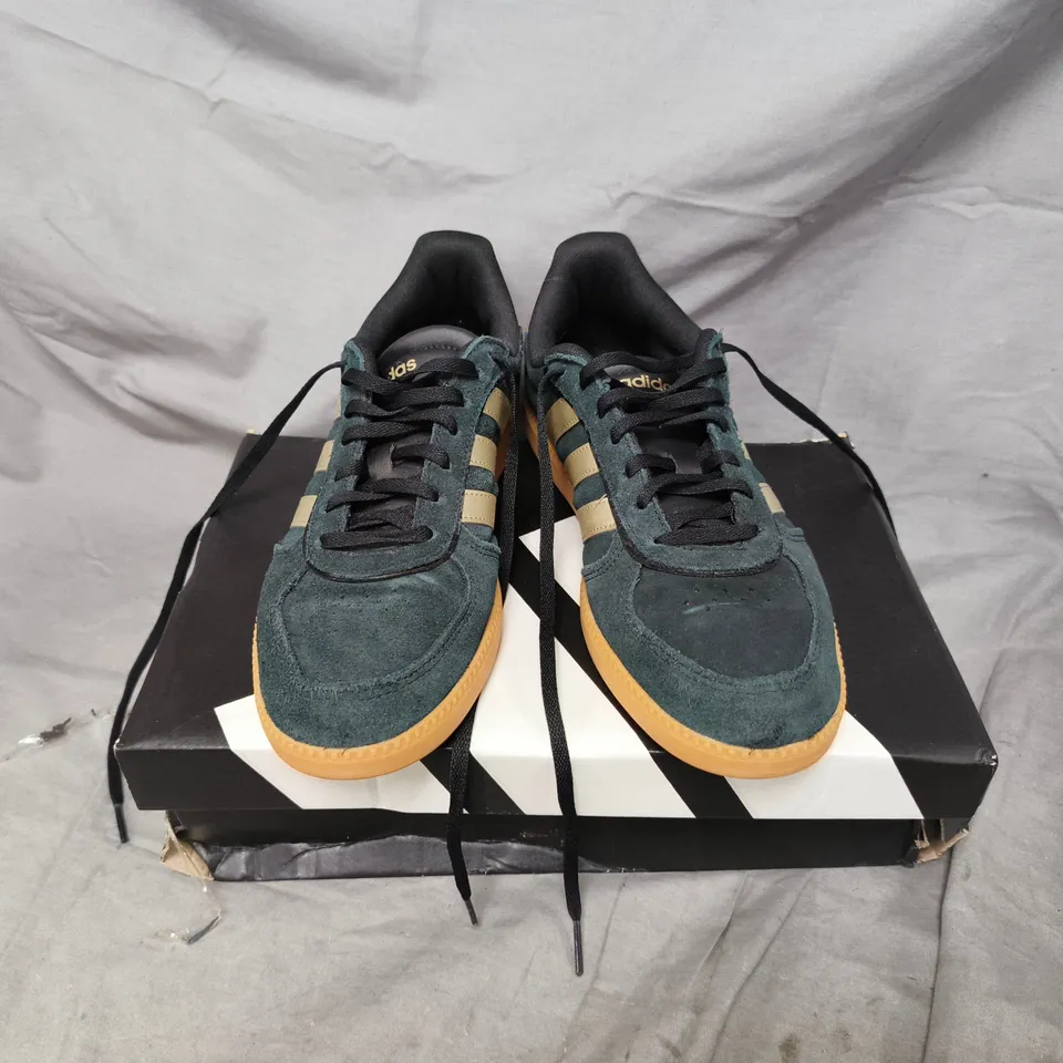 ADIDAS BREAKNET SLEEK WOMEN'S TRAINERS – TEAL/GREEN SUEDE, GUM SOLE - UK 7