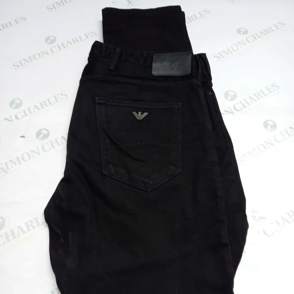 ARMANI DENIM JEANS IN BLACK SIZE 34