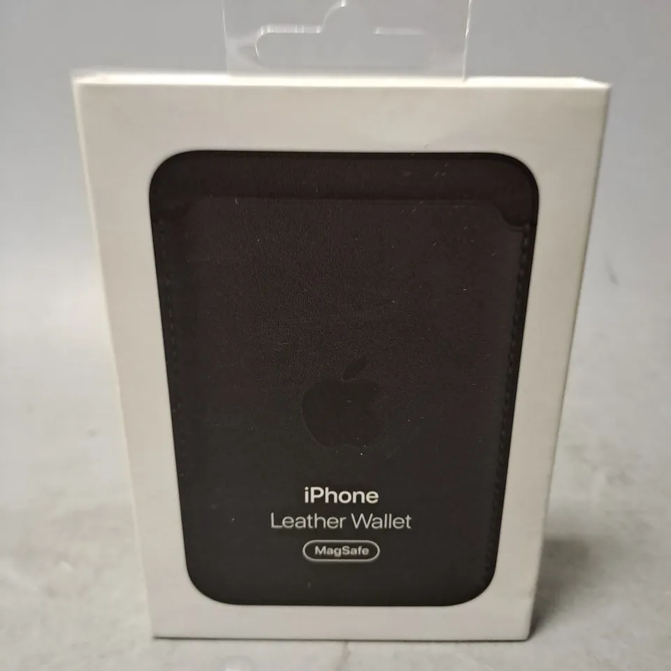 BOXED IPHONE LEATHER WALLET IN BLACK