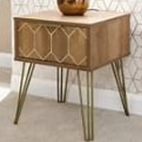 BOXED GFW ORLEANS 2 DOOR SINGLE DRAWER MANGO YELLOW TV STAND (1 BOX)