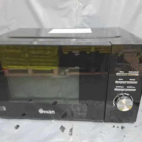 SWAN 20L 700W DIGITAL MICROWAVE IN BLACK - COLLECTION ONLY