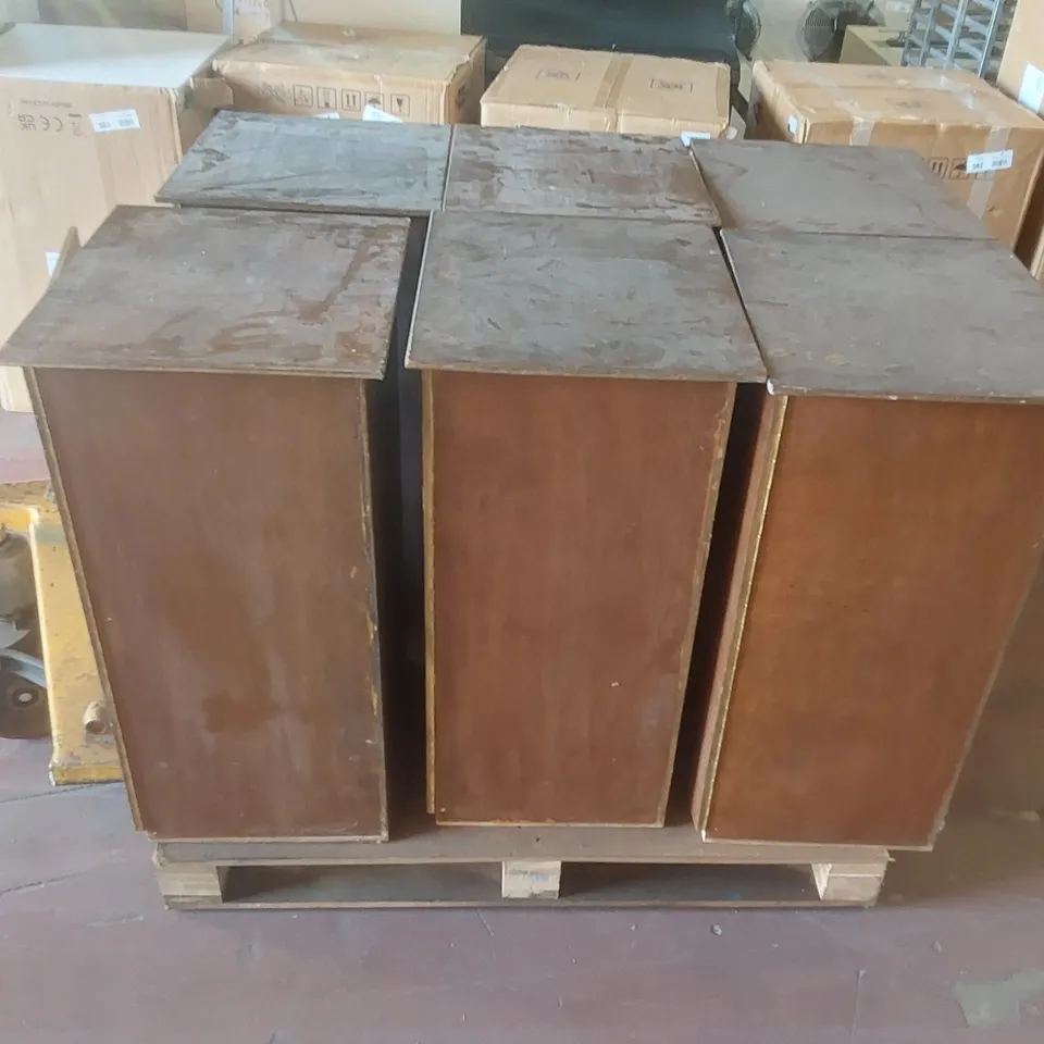 6 x WOODEN STORAGE CABINETS 