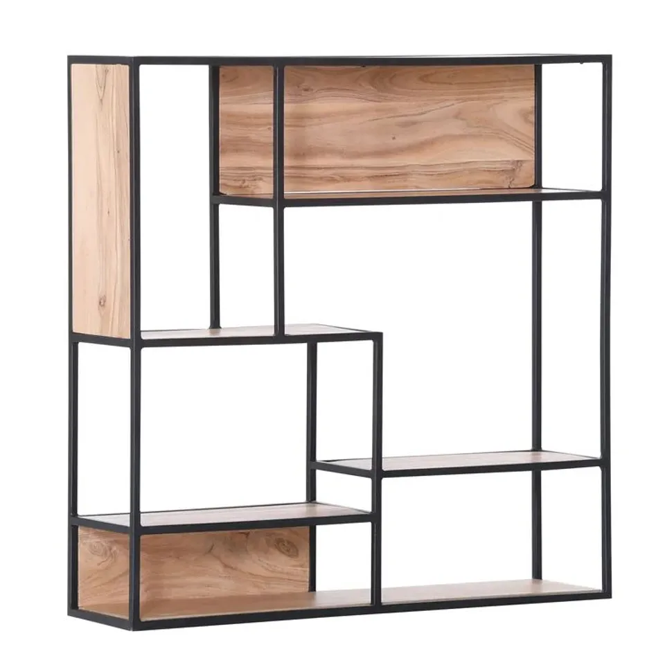 BOXED INGRAHAM BOOKCASE SHELF VINTAGE LIGHT GREY
