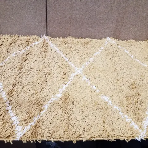 BRAND NEW PACO HOME KALMAR 442 AREA RUG IN YELLOW (80X150CM)