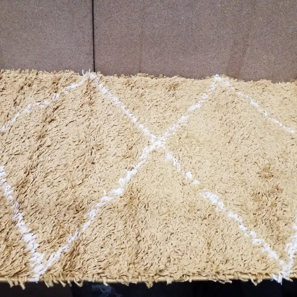 BRAND NEW PACO HOME KALMAR 442 AREA RUG IN YELLOW (80X150CM)