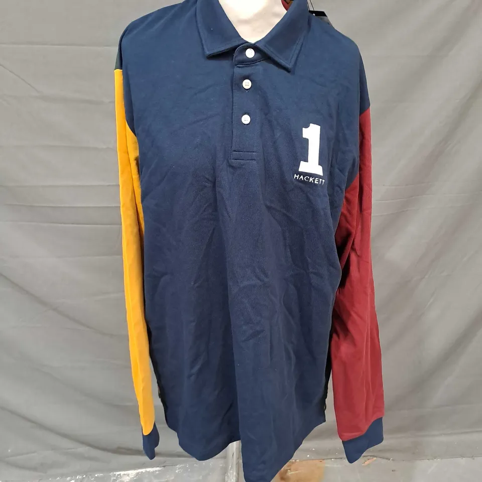 HACKETT HERITAGE MULTI RUGBY SHIRT SIZE XL