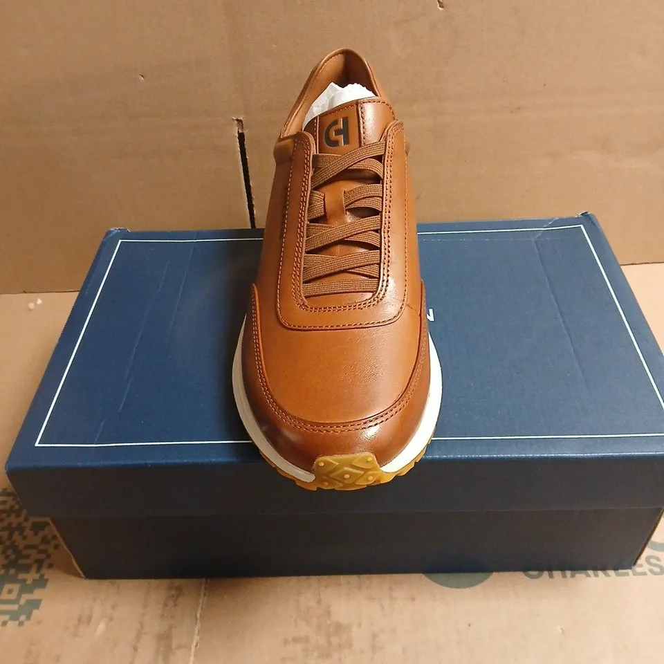COLE HAAN BROWN LEATHER TRAINER – MEN’S CASUAL SHOES BOXED SIZE 10