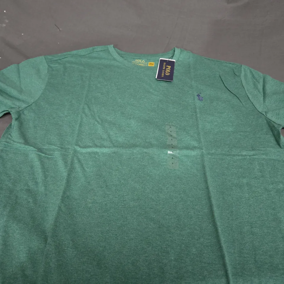 POLO RALPH LAUREN GREEN T-SHIRT - LARGE