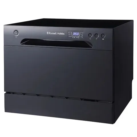 BOXED RUSSELL HOBBS RH6TTDW0D1B 6 PLACE SETTING TABLE TOP DISHWASHER