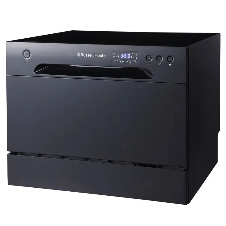 BOXED RUSSELL HOBBS RH6TTDW0D1B 6 PLACE SETTING TABLE TOP DISHWASHER