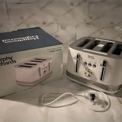 MORPHY RICHARDS ILLUMINATION WHITE 4 SLICE TOASTER 