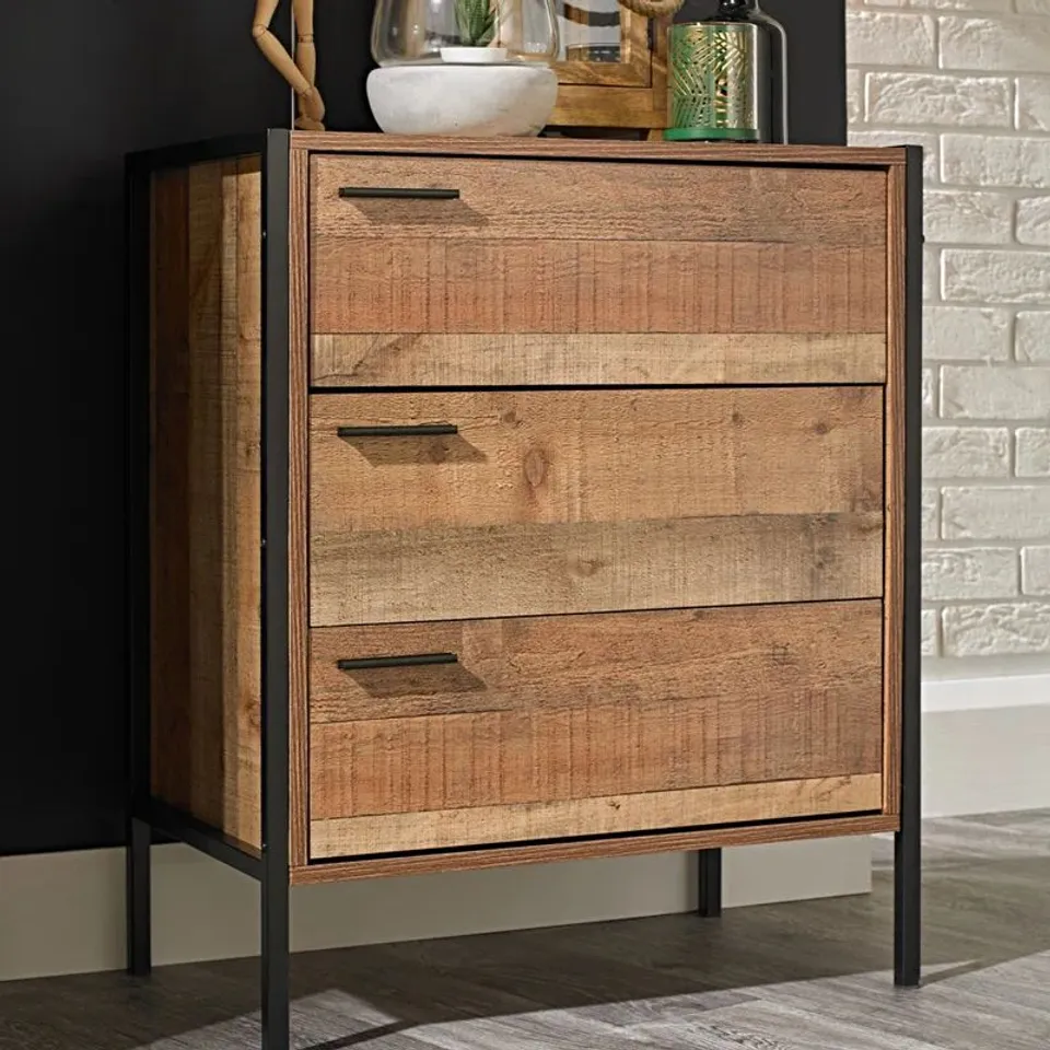 BOXED GELUECK PIERCE 3 DRAWER CHEST 
