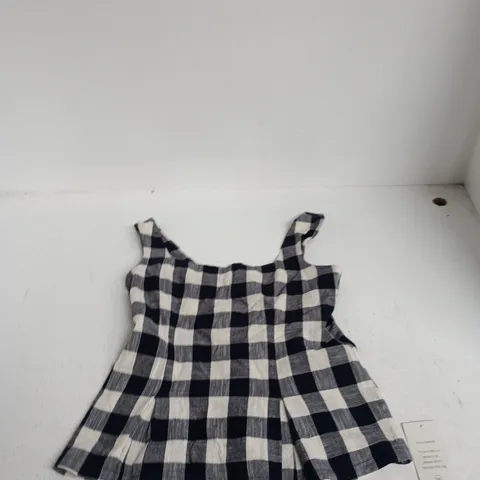 NOBODY'S CHILD CHECKERED DRESS – GIRLS' SLEEVELESS UK 14 (EU 42, US 10)