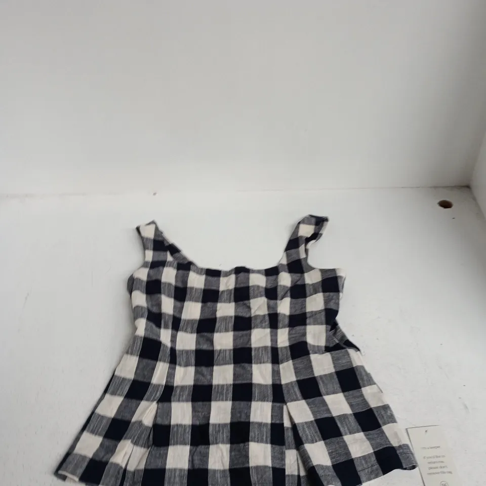 NOBODY'S CHILD CHECKERED DRESS – GIRLS' SLEEVELESS UK 14 (EU 42, US 10)