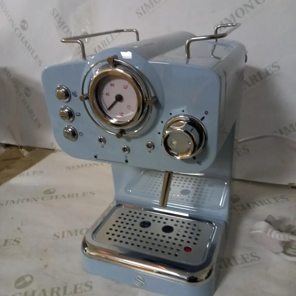 SWAN RETRO ESPRESSO COFFEE MACHINE - BLUE