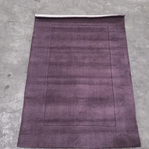 PURPLE RECTANGULAR AREA RUG WITH PANEL BORDER (120X170CM)