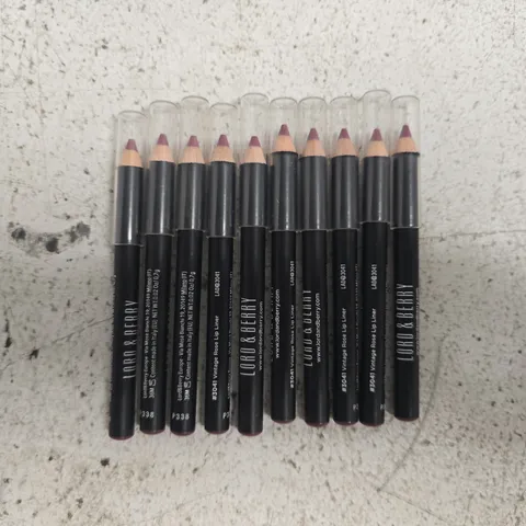 LARGE QUANTITY OF LORD & BERRY VINTAGE ROSE LIP LINER PENCILS