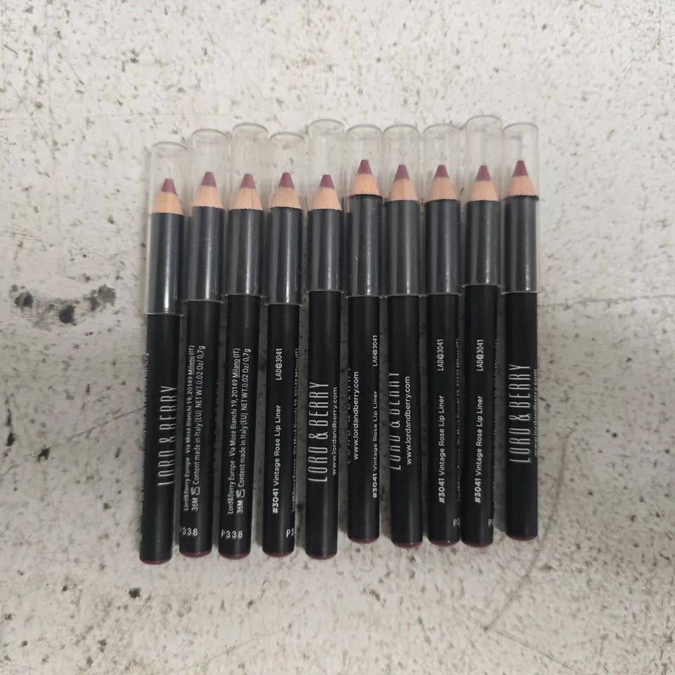 LARGE QUANTITY OF LORD & BERRY VINTAGE ROSE LIP LINER PENCILS