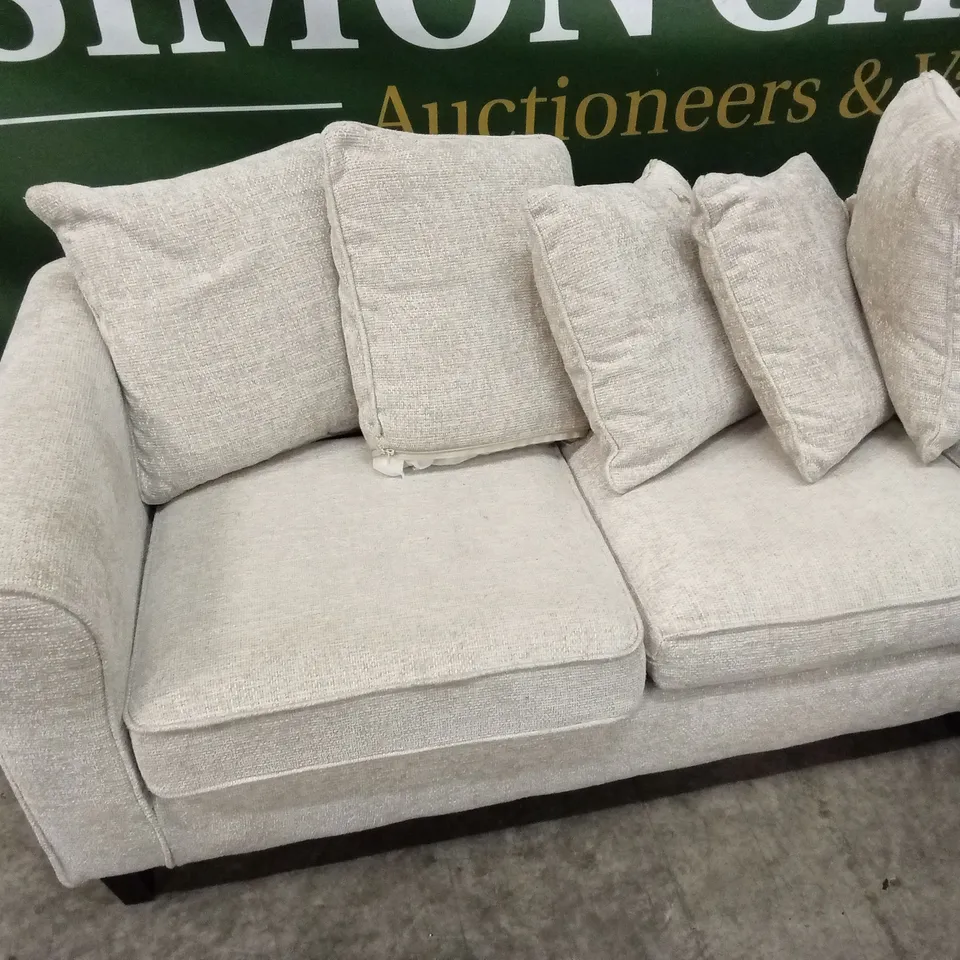 DESIGNER FABRIC CORNER CHAISE SOFA WITH FOOTSTOOL