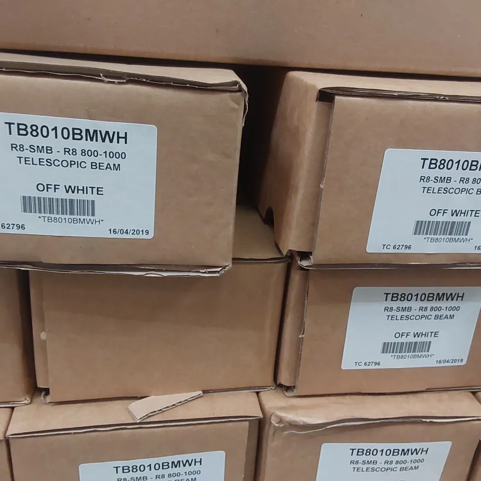 PALLET CONTAINING A LARGE ASSORTMENT OF BRAND NEW OFFICE FURNITURE PARTS TO INCLUDE: 51MM INSERT TRAYS, TELESCOPIC BEAMS, PHONIC LEGS
