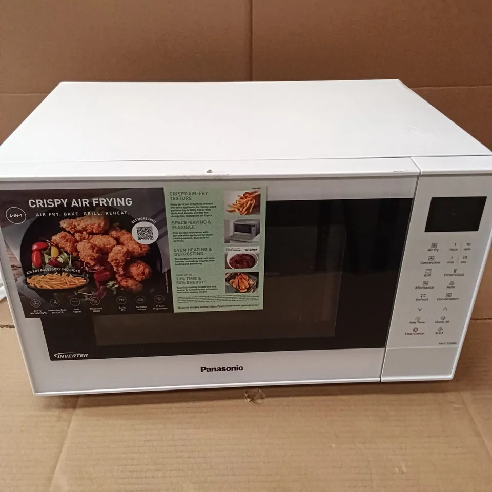 HOME » COOKERS & OVENS » FREESTANDING COOKING » MICROWAVE OVENS PANASONIC NN-CT54JWBPQ COMBINATION MICROWAVE OVEN IN WHITE 27 LITRE 1000W
