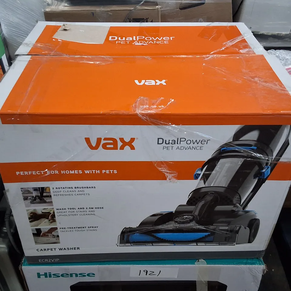 BOXED VAX DUALPOWER PET ADVANCE CARPET WASHER