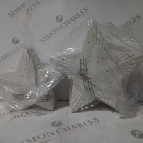 BOXED OUTLET K BY KELLY HOPPEN SET OF 2 LIGHT UP ORNAMENTS - STARS