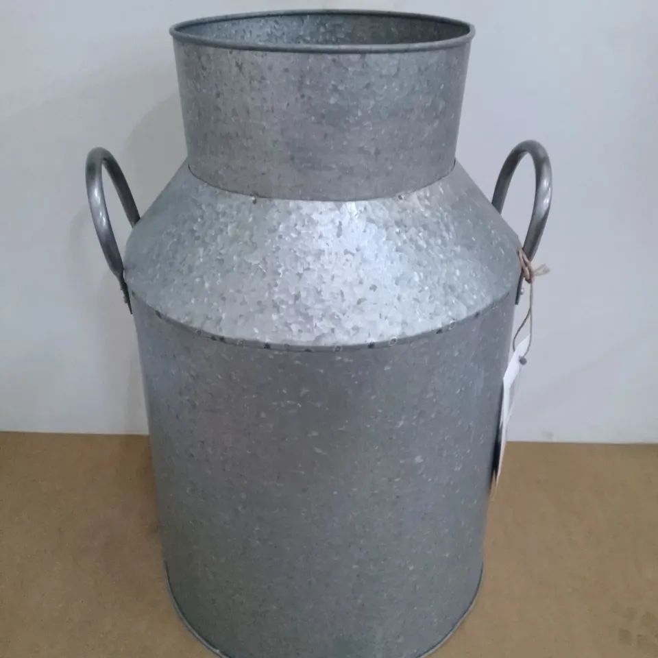 BOXED GALVANIZED MILK CHURN PLANT POT 