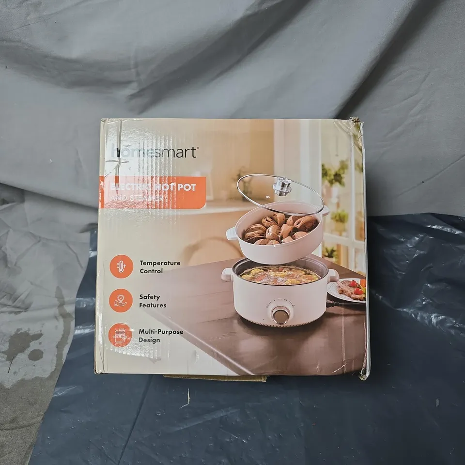 HOMESMART ELECTRIC HOT POT AND STEAMER BOXED