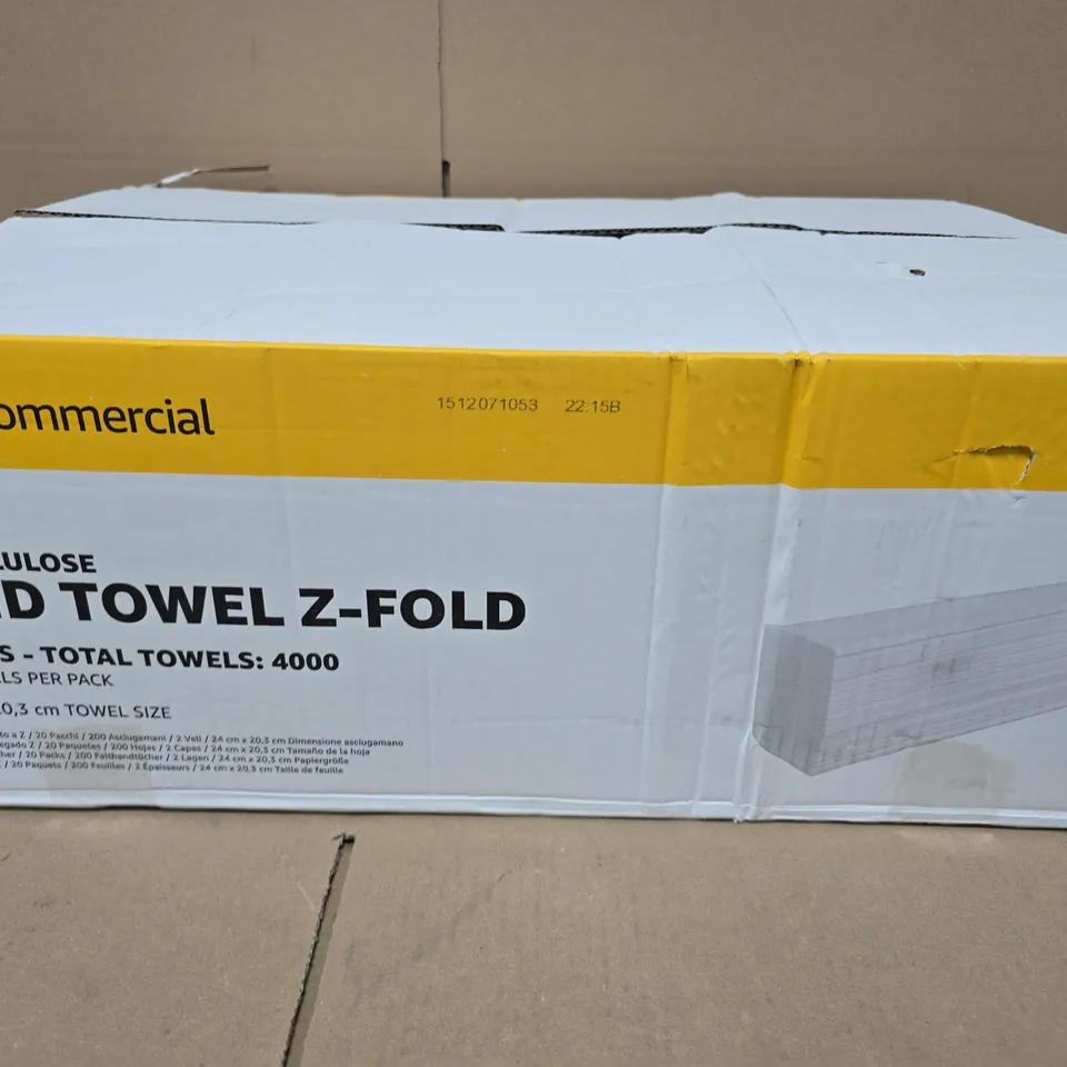 AMAZON COMMERCIAL PURE CELLULOSE HAND TOWELS - 20 PACKS - 200 TOWELS PER PACK 