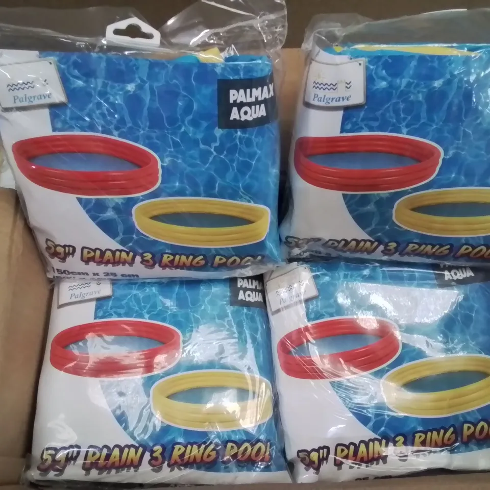 12 BRAND NEW 59" PLAIN 3 RING SWIMMING POOL 