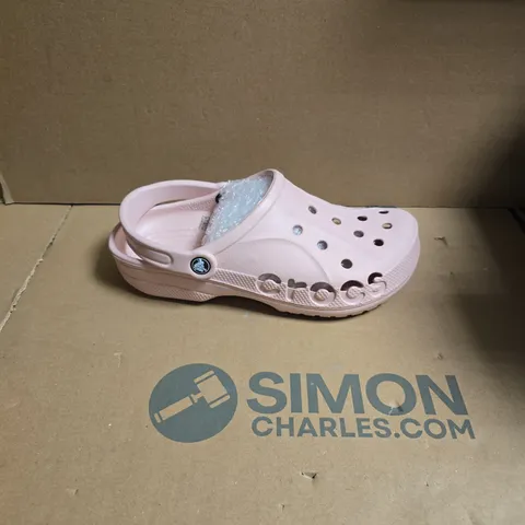 CROCS BATABAND SLIDE PINK - MENS 5/WOMENS 6 
