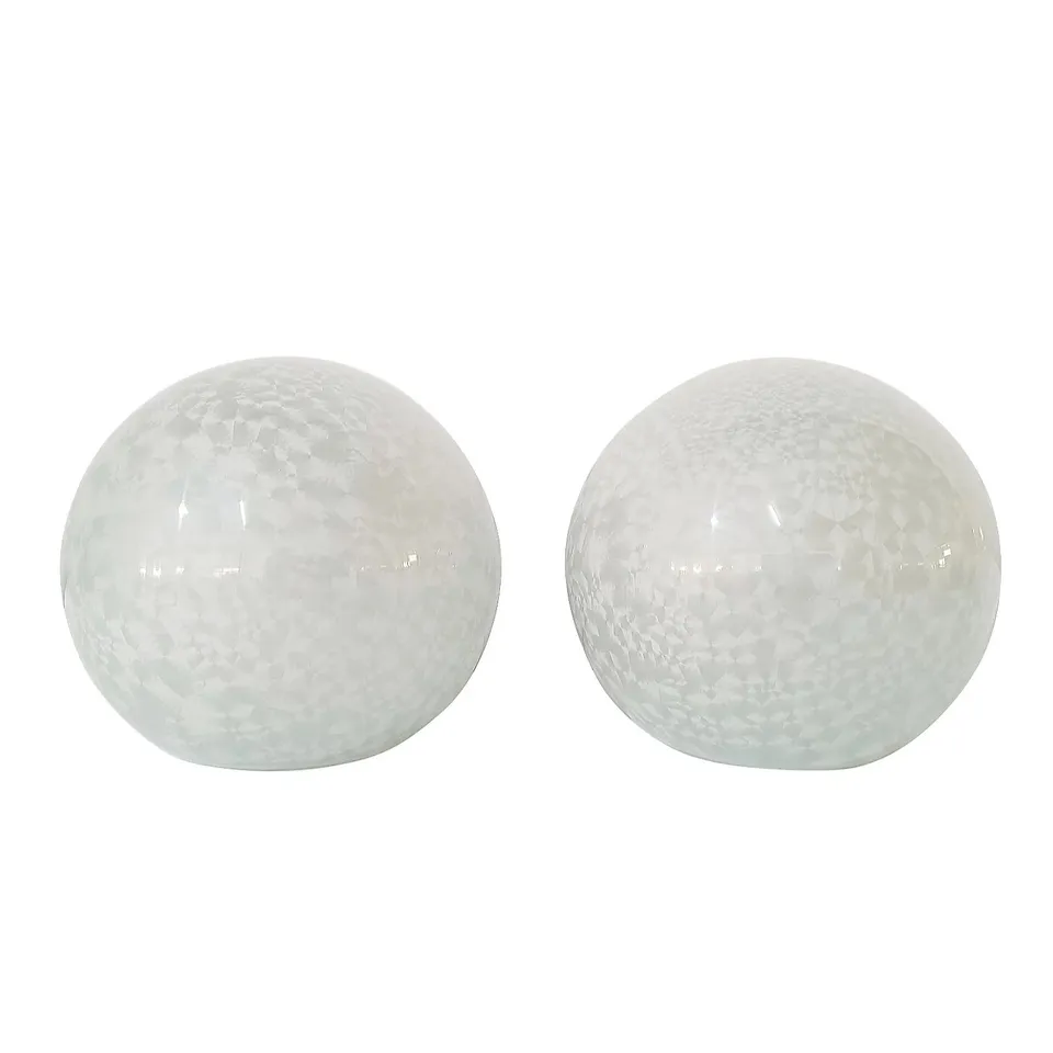 LUXENOA SET OF 2 SIMULATED MOTHER OF PEARL SPHERES