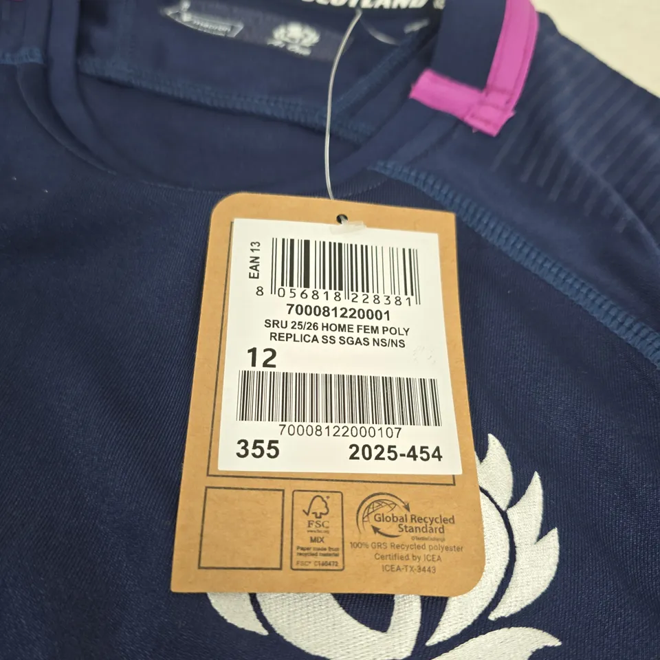  WOMEN'S SCOTLAND REPLICA JERSEY – SIGNED -  UK SIZE 12