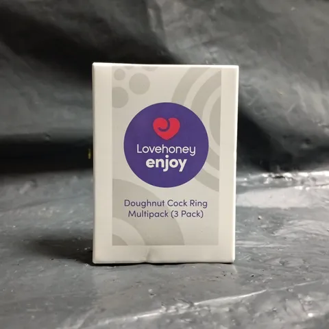 BOXED LOVEHONEY ENJOY CLEAR DOUGHNUT COCK RING MULTIPACK (3-PACK)