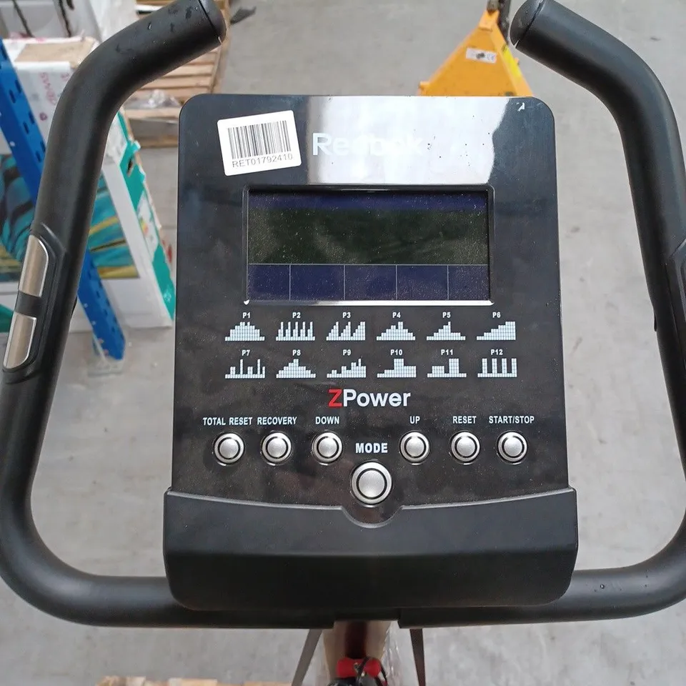 REEBOK Z-POWER EXERCISE BIKE, BLACK - COLLECTION ONLY