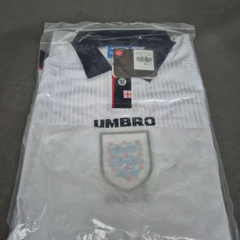 BAGGED RETRO ENGLAND FC HOME SHIRT SIZE XL