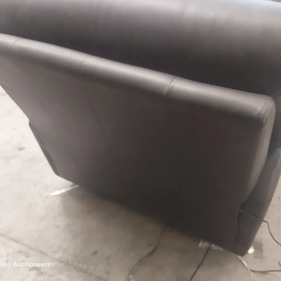 QUALITY BRITISH DESIGNER G PLAN STRATFORD POWER RECLINING EASY CHAIR REGENT CHARCOAL LEATHER 