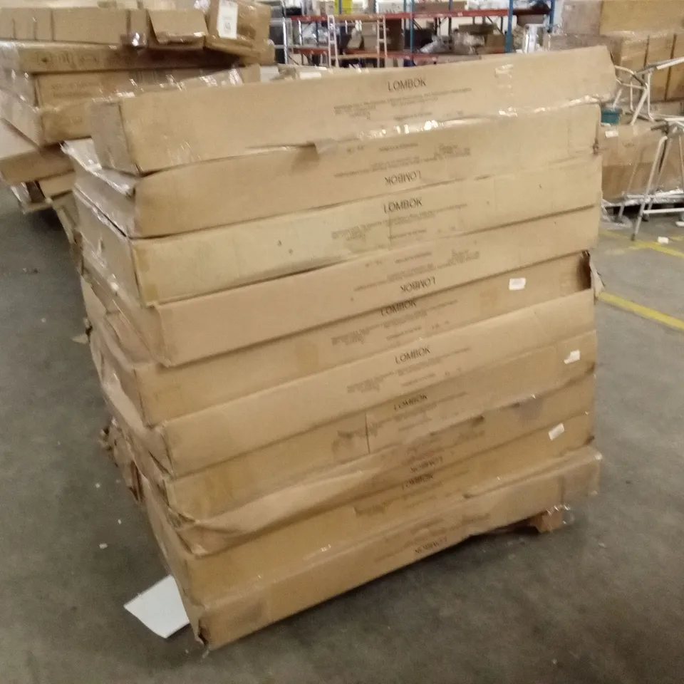 PALLET OF ASSORTED QUALITY DESIGNER INCOMPLETE FURNITURE PARTS AND PIECES 