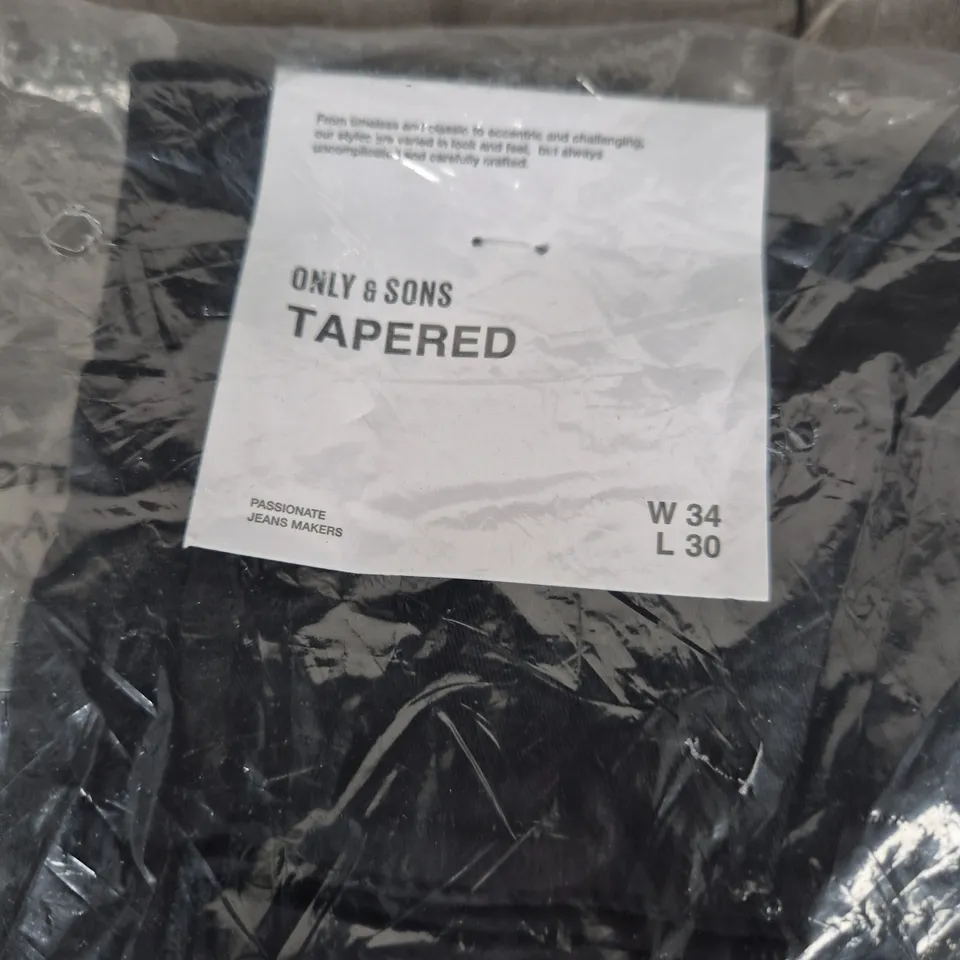 ONLY & SONS TAPERED JEANS – W 34 L 30