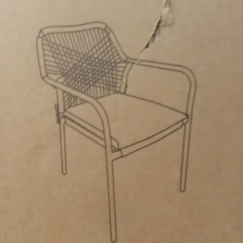BOXED SET OF 4 SEREN OUTDOOR DINING CHAIRS (1 BOX)