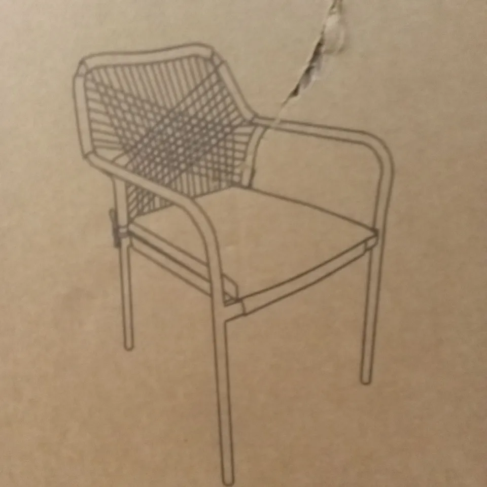 BOXED SET OF 4 SEREN OUTDOOR DINING CHAIRS (1 BOX)