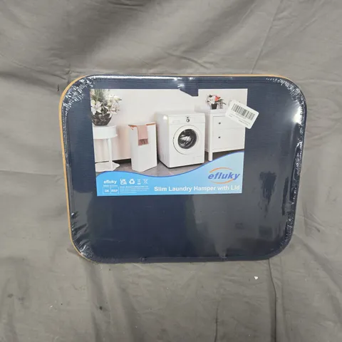 EFLUKY SLIM LAUNDRY HAMPER WITH LID IN NAVY