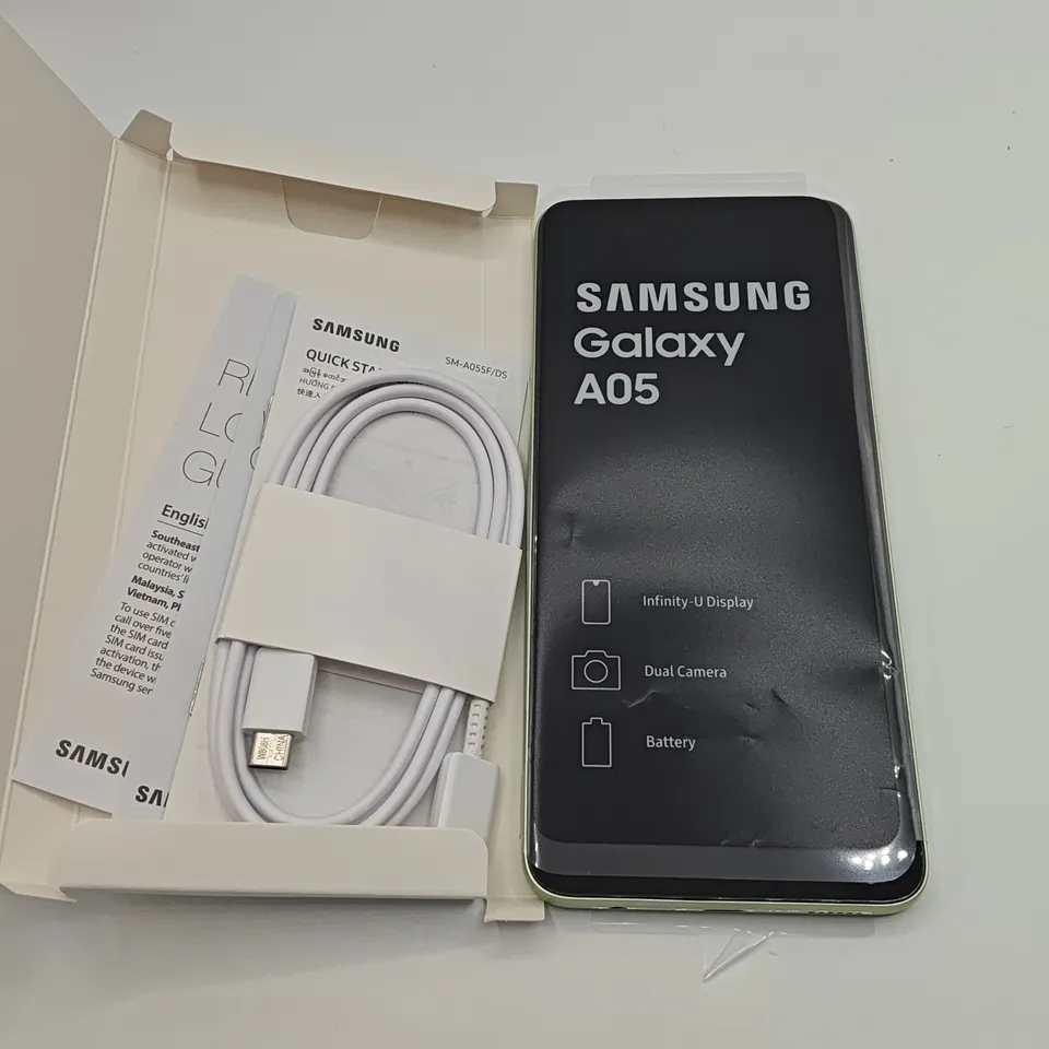 BOXED SAMSUNG GALAXY A05 4/128GB IN LIGHT GREEN - SM-A055F